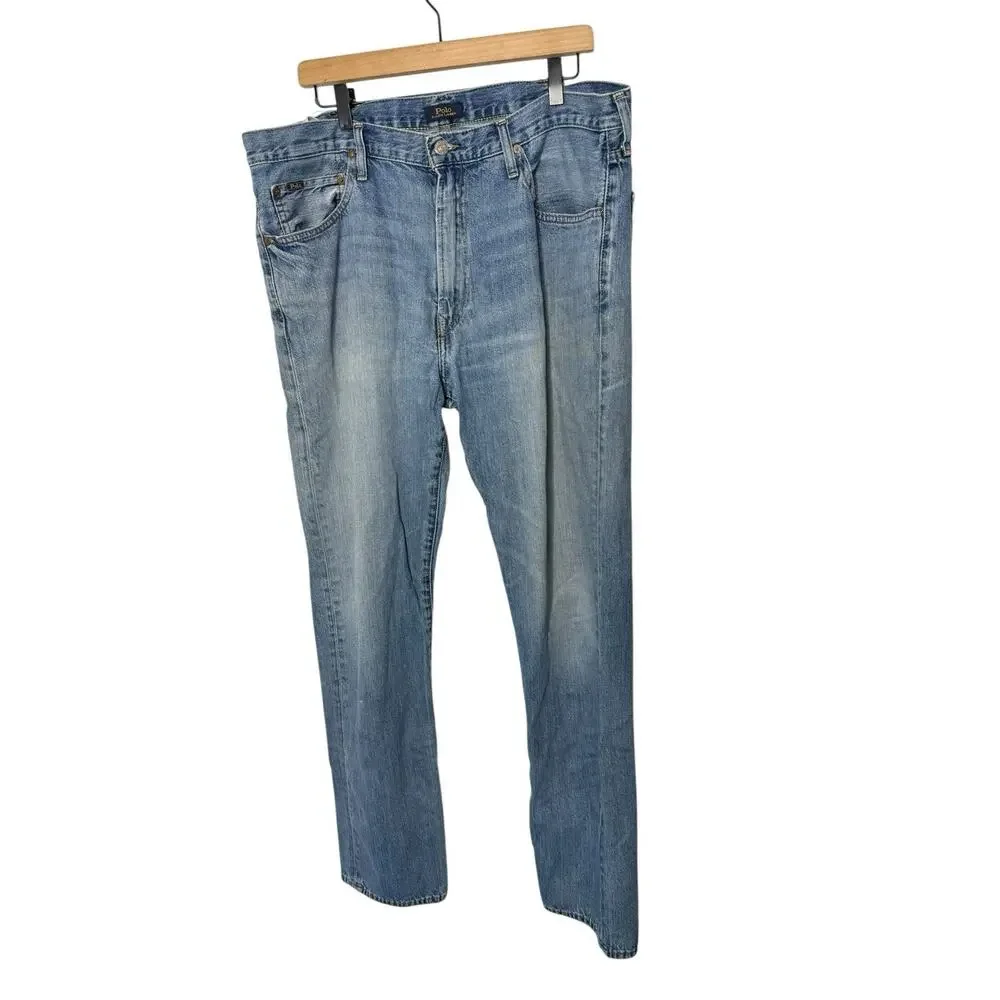 Polo Ralph Lauren Jeans Mens 38x35 Hampton Relaxed Straight‎ Fit Denim Pants